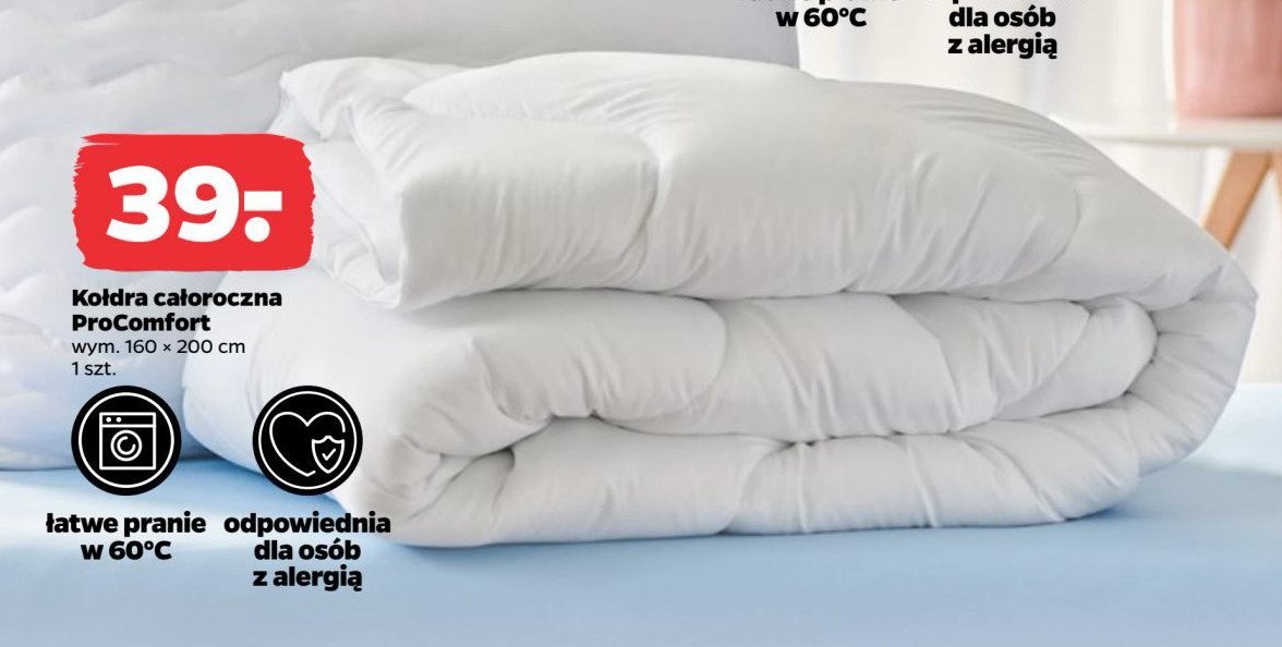 Kołdra procomfort 160 x 200 cm John cotton promocja
