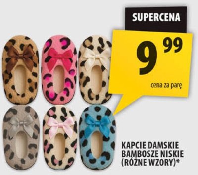 Kapcie damskie bambosze niskie różne wzory promocja w Arhelan