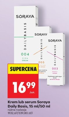 Krem lub serum Soraya Daily Basis, 15 ml/50 ml, różne rodzaje promocja w Biedronka