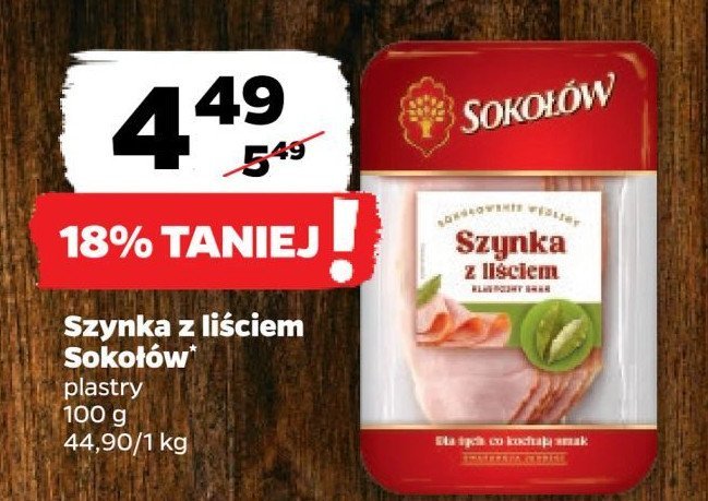 Szynka z liściem Sokołów promocja