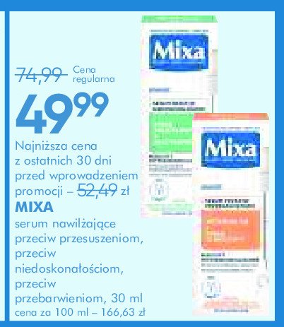 Serum na przebarwienia Mixa sensitive skin expert promocja