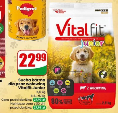 Sucha karma dla psów wołowina Pedigree promocja w Dino