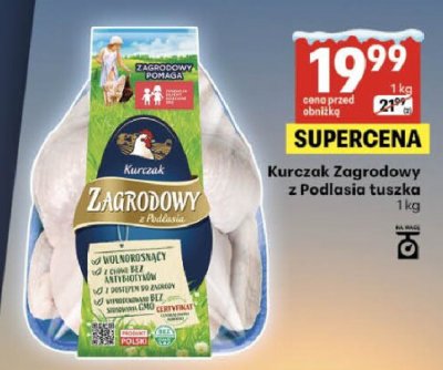 Kurczak Zagrodowy z Podlasia tuszka 1kg promocja w Delikatesy Centrum
