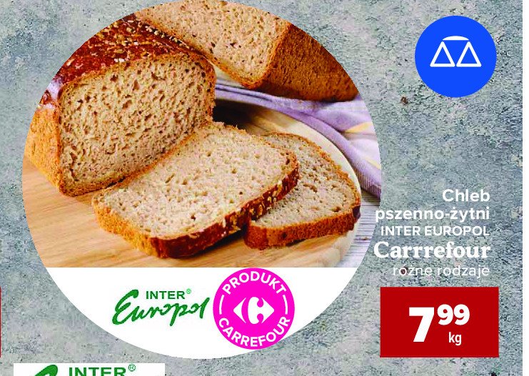 Chleb pszenno-żytni Inter europol promocja