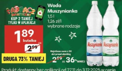 Woda Muszynianka promocja w Delikatesy Centrum