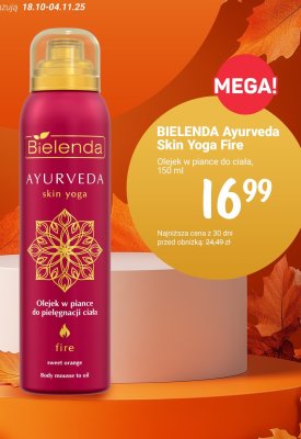 Olejek w piance do ciała Ayurveda Skin Yoga Fire sweet orange promocja w Rossmann