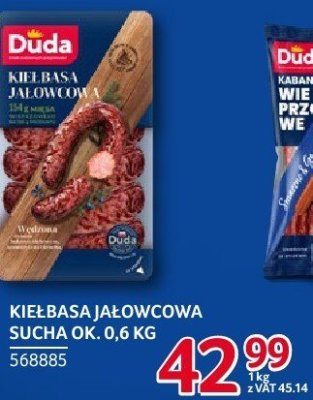 Kiełbasa jałowcowa sucha Duda ok. 0,6 kg promocja w Selgros