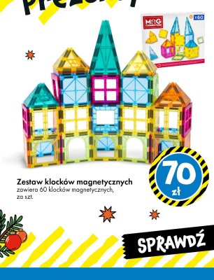 Zestaw klocków magnetycznych MAG CONNECTORS 60 elementów promocja w Tedi