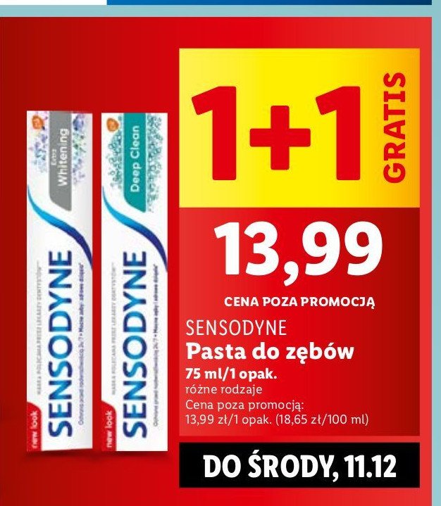 Pasta do zębów Sensodyne deep clean promocja