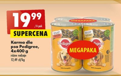 Karma dla psa wołowina w galaretce + kurczak i jagnięcina w sosie Pedigree promocja
