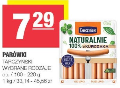 Parówki TARCZYŃSKI wybrane rodzaje promocja w SPAR