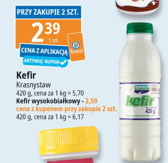 Kefir Krasnystaw promocja w Leclerc