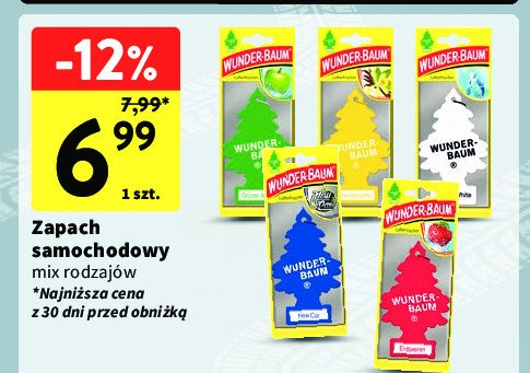 Choinka zapachowa truskawka Wunder-baum promocja w Intermarche