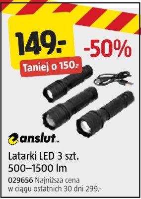 Latarki LED 3 szt. 500-1500 lm anslut promocja w Jula