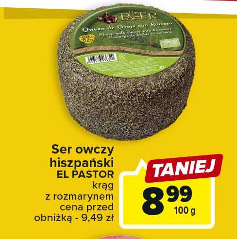 Ser owczy z rozmarynem El pastor promocja