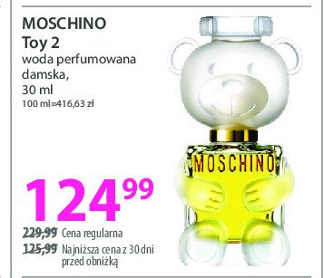 Woda perfumowana MOSCHINO TOY 2 promocja w Hebe