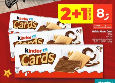 Wafelki Kinder Cards promocja w Dealz
