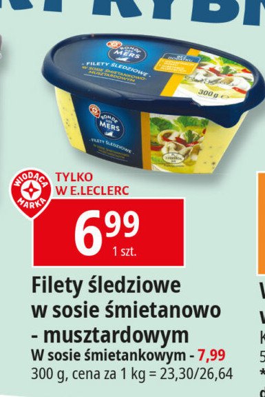 Filety śledziowe w sosie śmietankowo-musztardowym Wiodąca marka ronde des mers promocja