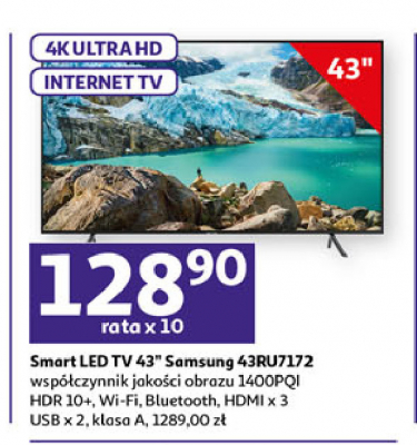 Telewizor led 43'' ue43ru7172 Samsung promocja