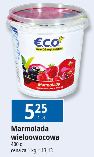 Marmolada wieloowocowa Eco+ promocja