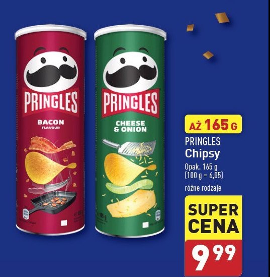 Chipsy cheese & onion Pringles promocja