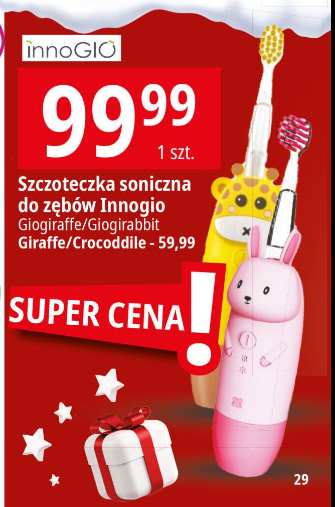 Szczoteczka soniczna giraffe blue Innogio promocja