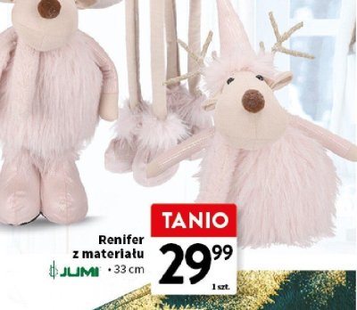 Renifer z materiału 33 cm promocja w Intermarche