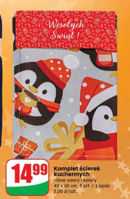 Komplet ścierek kuchennych promocja w Dino