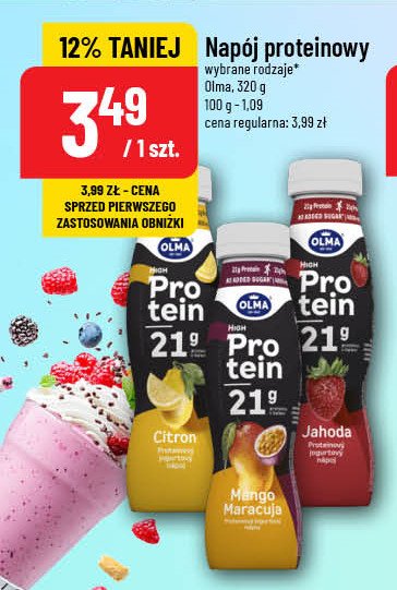 Jogurt mango marakuja Olma high protein promocja