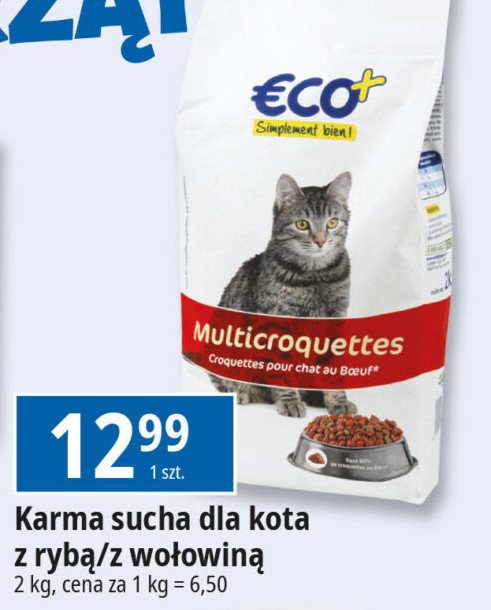 Karma dla kota z wołowiną Eco+ promocja