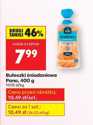 Bułeczki śniadaniowe Pano 400g promocja w Biedronka