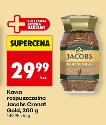 Kawa rozpuszczalna Jacobs Cronat Gold 200 g promocja w Biedronka