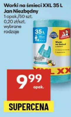 Worki na śmieci XXL 35 L Jan Niezbędny promocja w Delikatesy Centrum