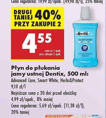 Płyn do płukania ust advanced care Dentix promocja w Biedronka