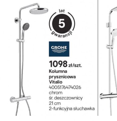Kolumna prysznicowa Vitalio 4005176474026 promocja w Castorama