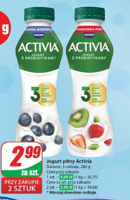 Jogurt jagoda-bor贸wka ameryka艅ska Danone activia promocja