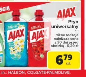 Płyn do mycia polne kwiaty Ajax floral fiesta Ajax . promocja w Carrefour