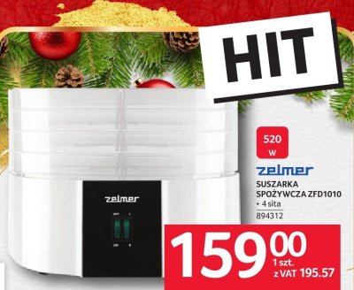 Suszarka spożywcza Zelmer ZFD1010 promocja w Selgros