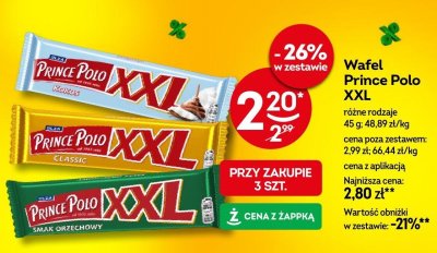 Wafel Prince Polo XXL różne rodzaje promocja w Żabka