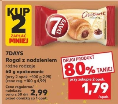 Rogal 7DAYS Rogal z nadzieniem różne rodzaje promocja w Kaufland