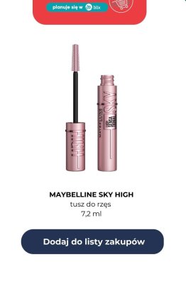 Tusz do rzęs Sky HIgh promocja w Rossmann