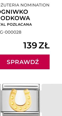 Ogniwko Podkowa stal pozłacana promocja w Briju