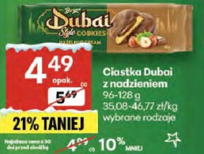 Ciastka Dubai z nadzieniem wybrane rodzaje promocja w Delikatesy Centrum