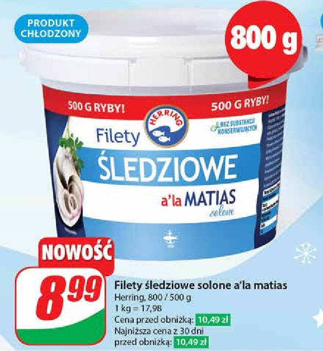 Filety śledziowe a la matjas HERRING FILLETS promocja