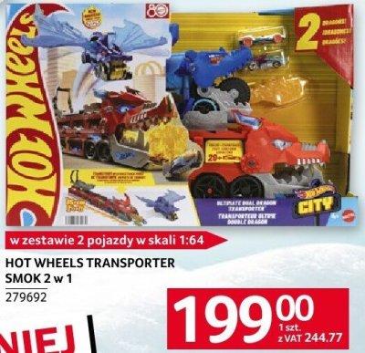 Hot Wheels Transporter Smok 2 w 1 promocja w Selgros