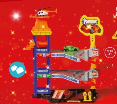 Parking lub stacja ratunkowa z pojazdami skala 1:43 promocja w Biedronka