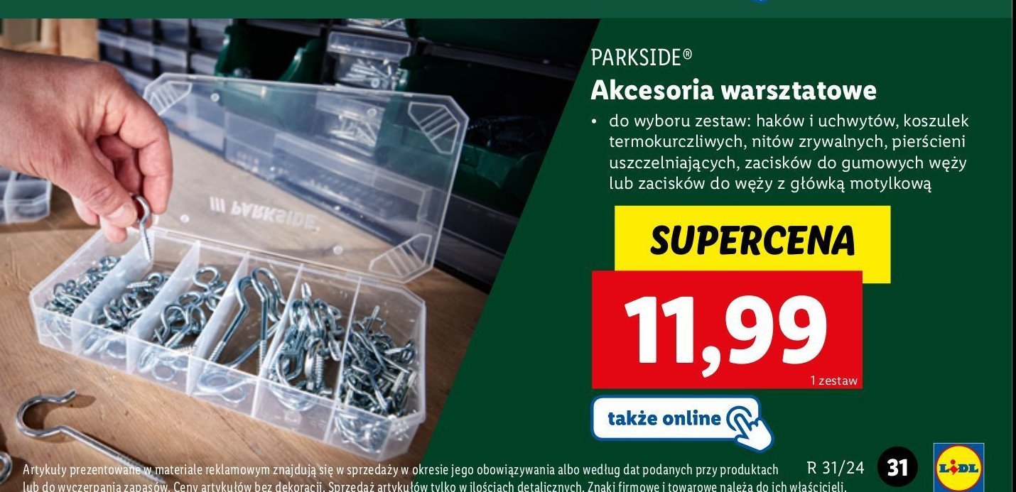 Zestaw zacisków gumowych do węży Parkside promocja