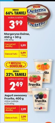 Jogurt owocowy Fruvita, 400 g: różne rodzaje promocja w Biedronka