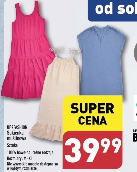 Sukienka muślinowa m-xl Up2fashion promocja