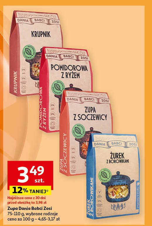 Pomidorowa z ryżem Sys dania babci zosi promocja